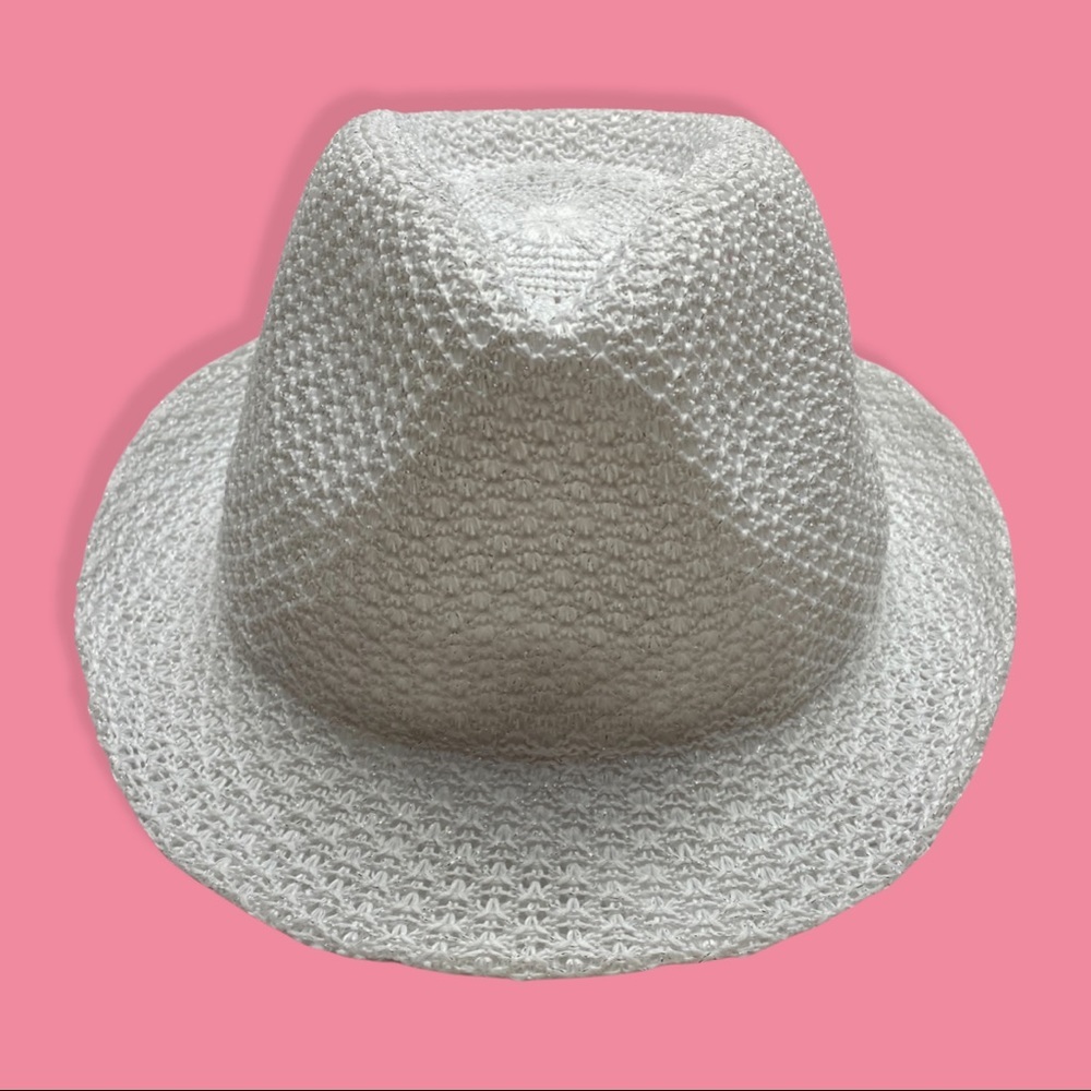 White Sparkly Cow Girl Hat